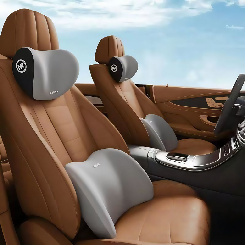 Car Headrest and Lumbar Support Pillow