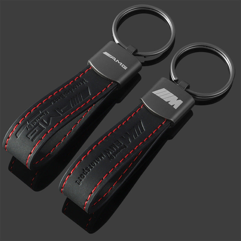 Mercedes-Benz AMG Leather Keychain Car Accessory